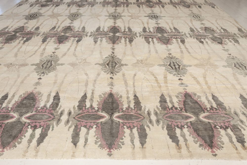 Ripple Pearl Eskayel Cream, Black, Pink and Gray Aloe and Silk Rug N11279