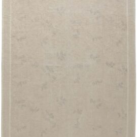 Aubusson-Style Traditional Rug Floral Light Beige Handmade Wool & Silk “Laurus” Designed By Eric Cohler N11312