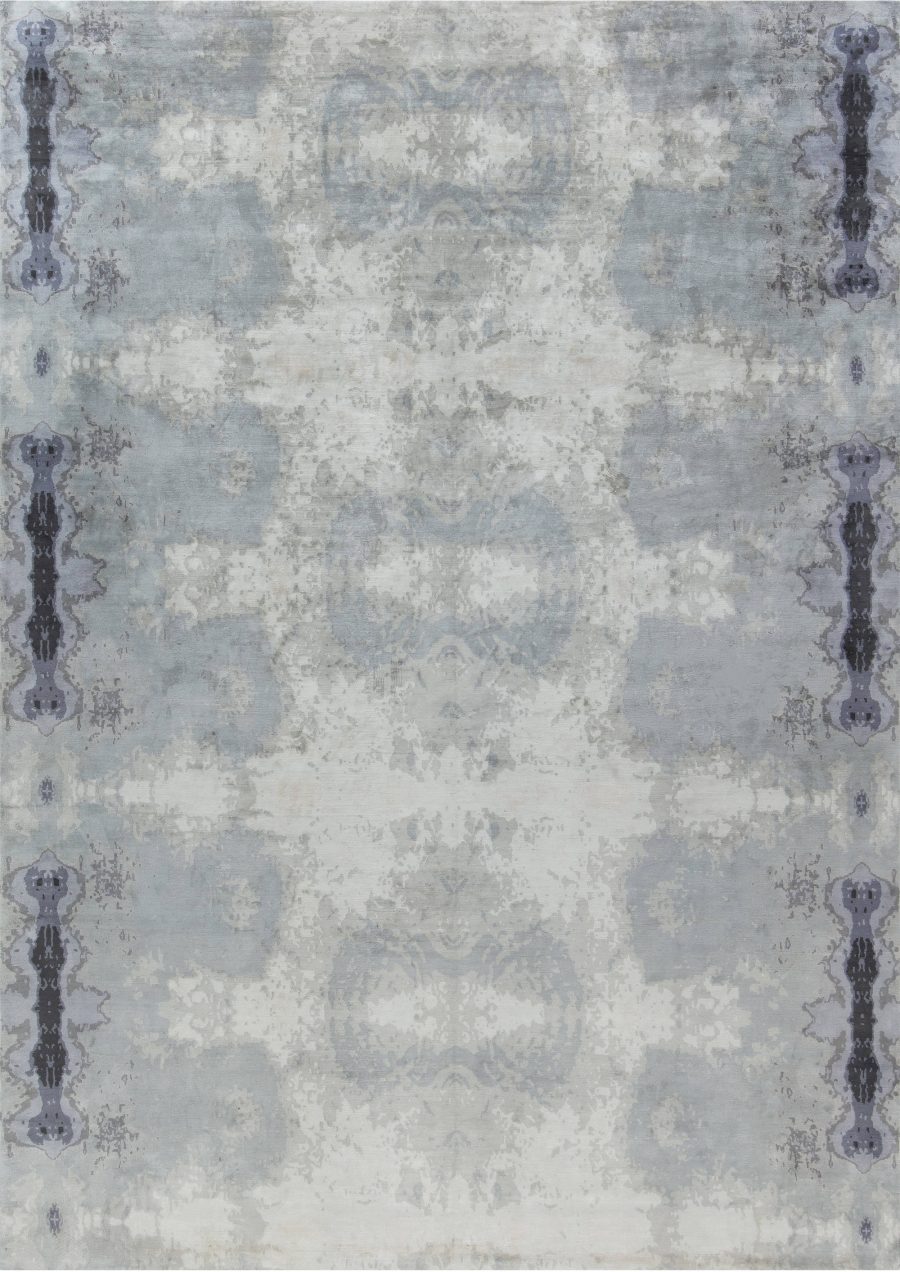 Exceptionally Finely Knotted 100% Natural Silk Rug The Kusafiri N11306