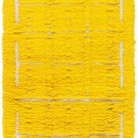 Flatweave Modern Geometric Yellow Rug “Radiant Tulu” N12994