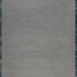 Modern Flatweave Stripes Slate Gray Handmade Wool Oversized Rug River Dance “Gray River Dance” N10348