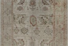 Contemporary Sultanabad Botanic Warm Beige, <mark class='searchwp-highlight'>Orange</mark> & Blue Rug N10399