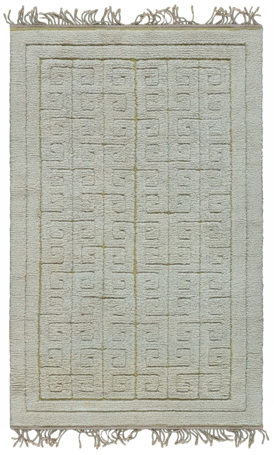 Midcentury Swedish Half-Pile Gray Rug BB6239