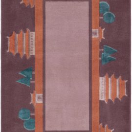 Vintage Chinese Abstract Pale Sand Hand-Knotted Wool Rug BB8881