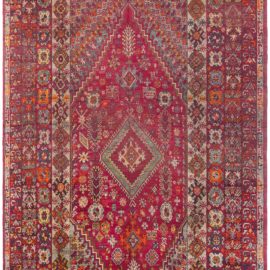 Moroccan Vintage Tribal Golden Tan Hand-Knotted Wool Rug BB8759