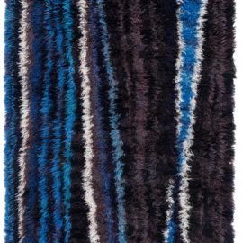 Scandinavian Mid-Century Abstract Ivory Hand-Knotted Wool Carpet Pile Rug By Ingrid Dessau BB8954
