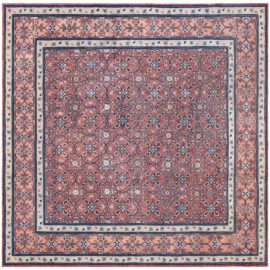 Vintage Khotan Floral Ivory Hand-Knotted Wool Rug BB8694