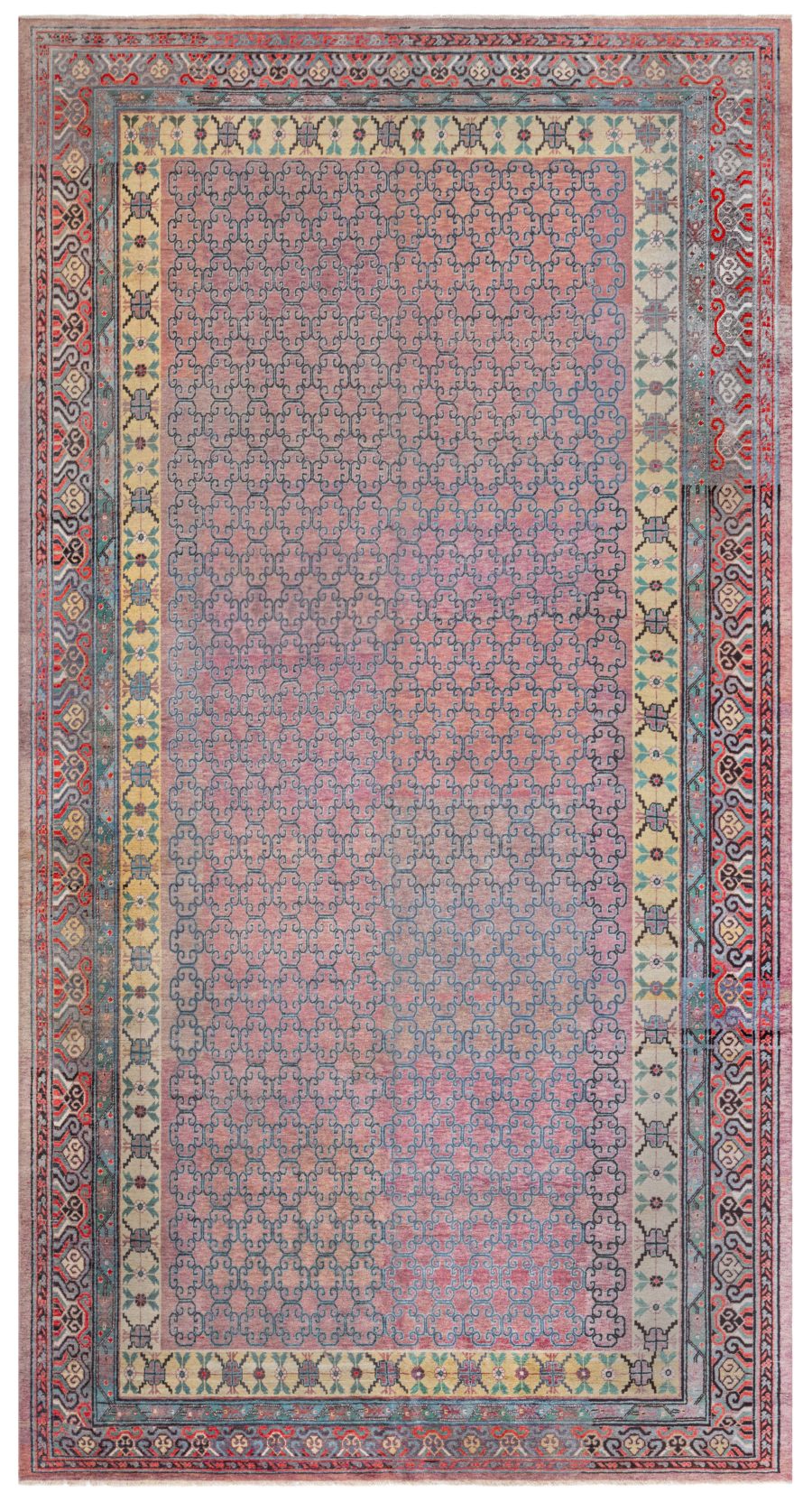 Fine Antique Samarkand (Khotan) Handmade Wool Rug BB8479