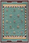 High-quality Mid-20th century Swedish Green Handmade Wool Rug BB8767