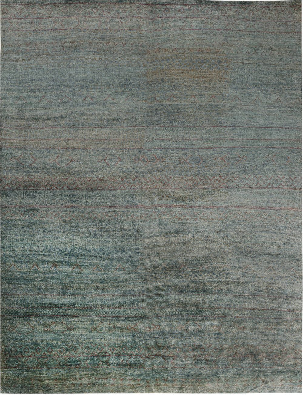 Contemporary Water-Sedge Handwoven Hemp Rug N10674