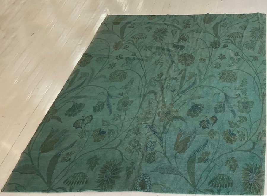 Doris Leslie Blau Collection European Inspired Tibetan Green Floral Rug N11424