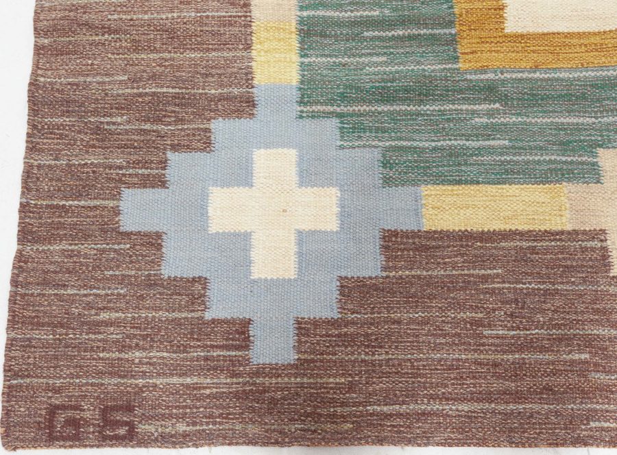 Swedish Flat Weave rug by Sverker Greuholm BB6300