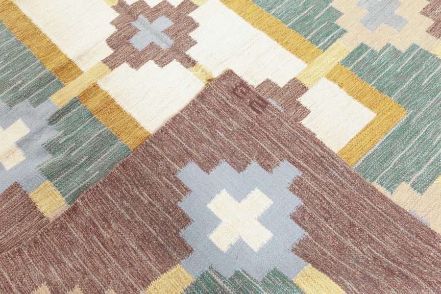 Swedish Flat Weave rug by Sverker Greuholm BB6300