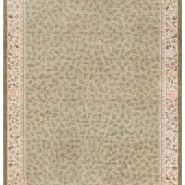 Chinese Art Deco Vintage Floral Classic Taupe Hand-Knotted Wool Rug BB8489