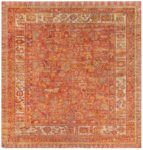 Mid-20th Century Red and Yellow Oushak Handmade Wool Rug BB8428