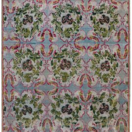 Antique Bessarabian Russian Allover Ivory Hand-Knotted Wool Carpet – Circa 1880 BB8906