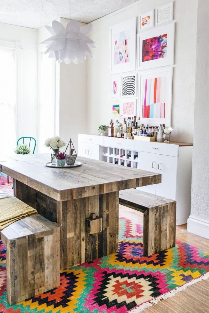 eclectic interior dining room elegant colorful interior
