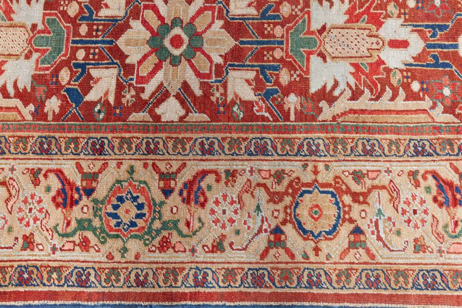 Early 20th Century Colorful Persian Heriz Handwoven Wool Carpet BB7203