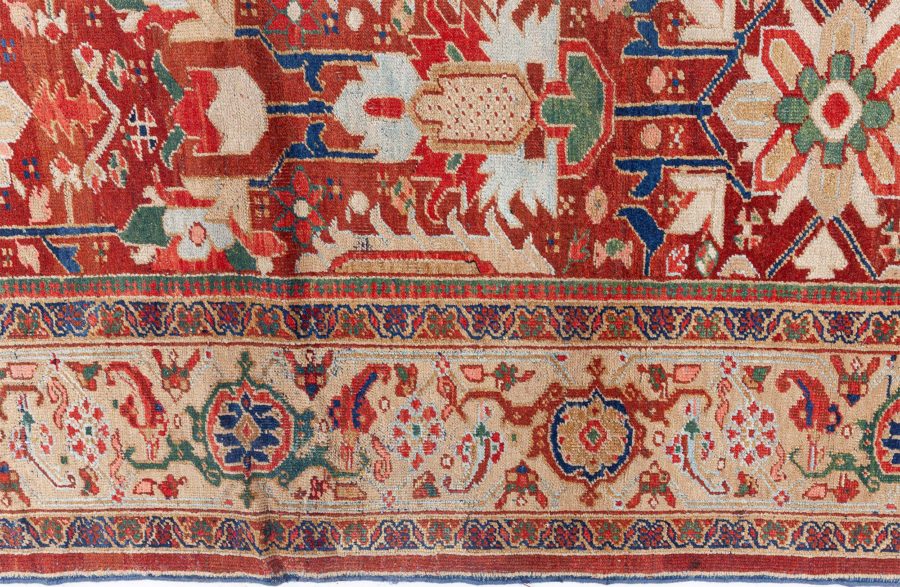 Early 20th Century Colorful Persian Heriz Handwoven Wool Carpet BB7203
