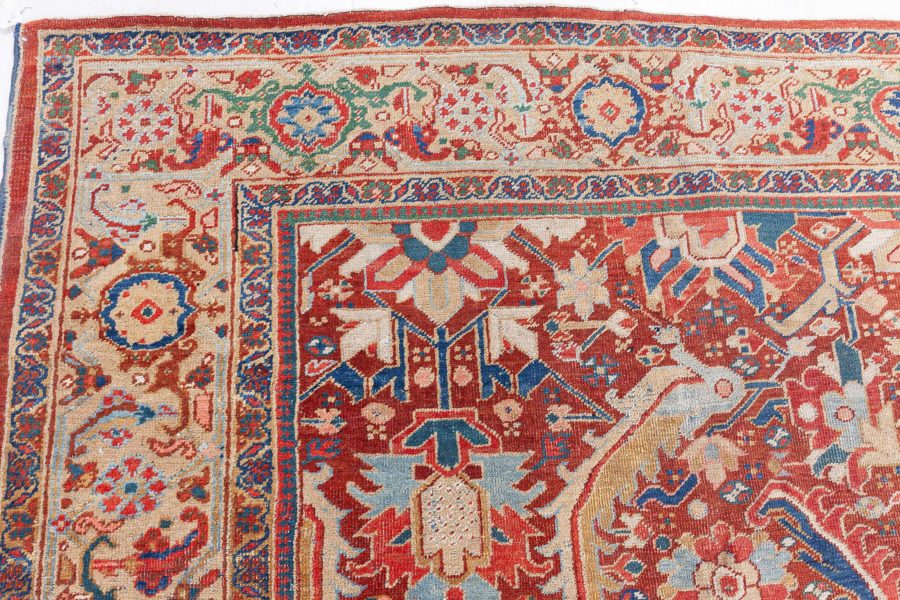 Early 20th Century Colorful Persian Heriz Handwoven Wool Carpet BB7203