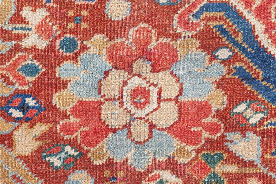 Early 20th Century Colorful Persian Heriz Handwoven Wool Carpet BB7203