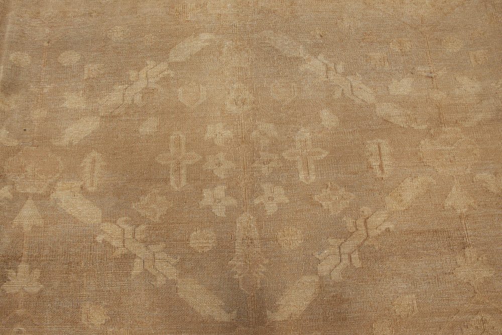 Large Indian Amritsar Botanic Brown Handmade Wool Carpet BB6364