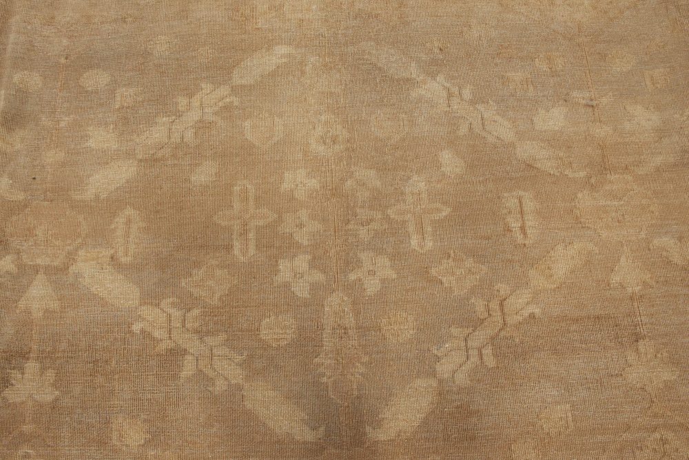 Large Indian Amritsar Botanic Brown Handmade Wool Carpet BB6364