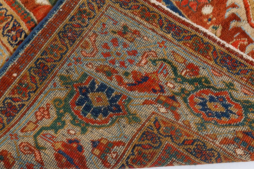 Early 20th Century Colorful Persian Heriz Handwoven Wool Carpet BB7203