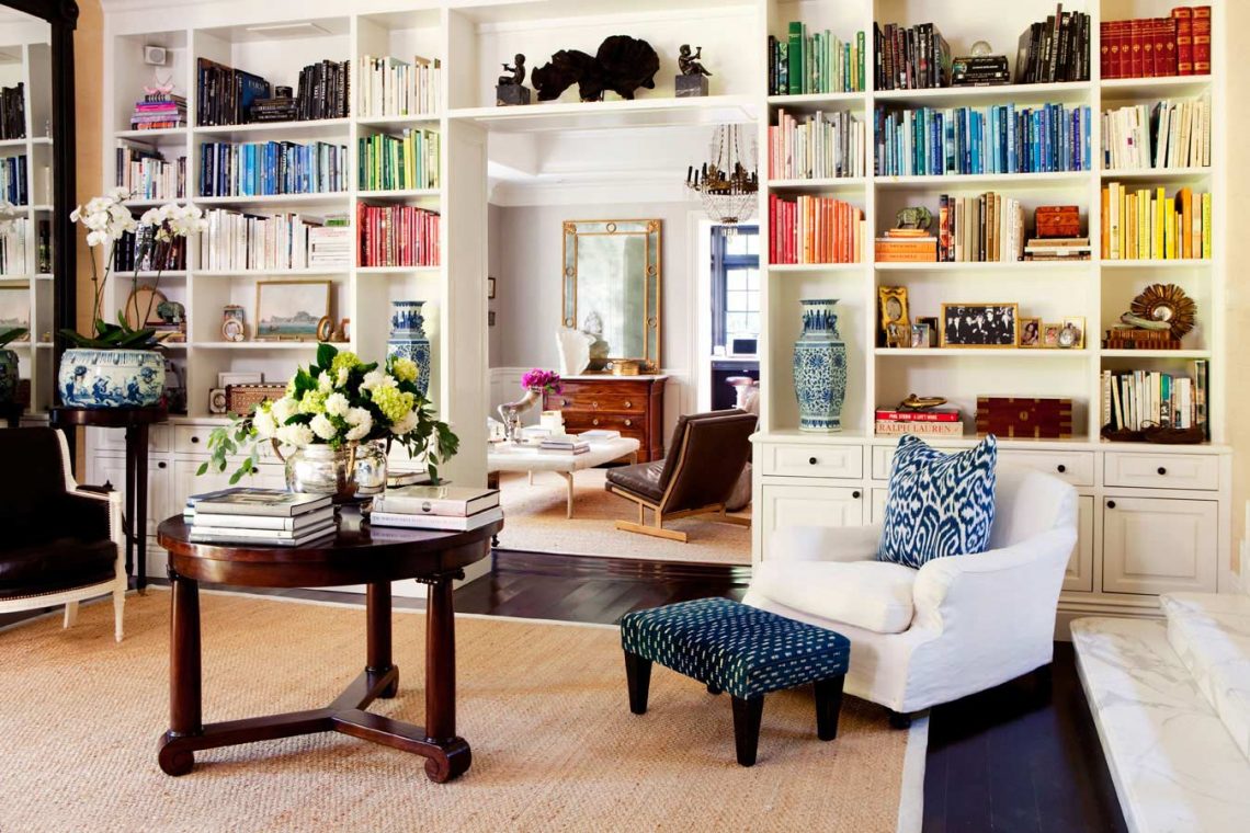 eclectic shabby chic interior living room colorful interior bookshelves