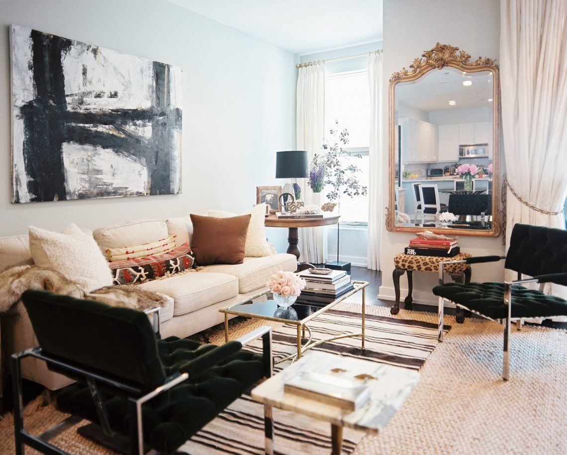 elegant modern interior decor, elegant living room, abstract painting, art in living room, glamour interior