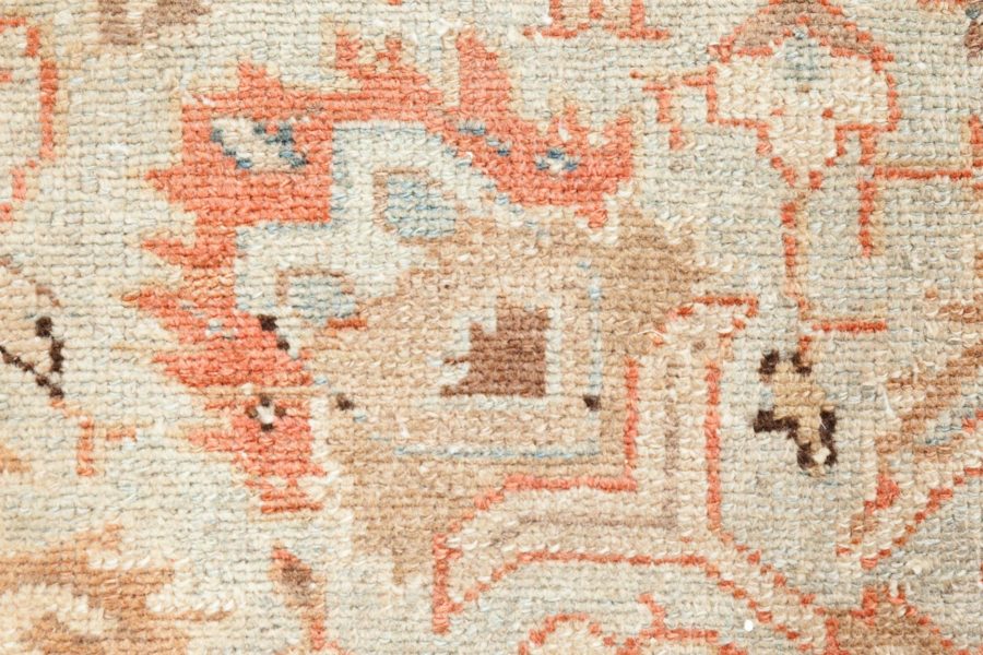 Mid-20th Century Persian Sultanabad Botanic Brown Handmade Wool Carpet BB6390