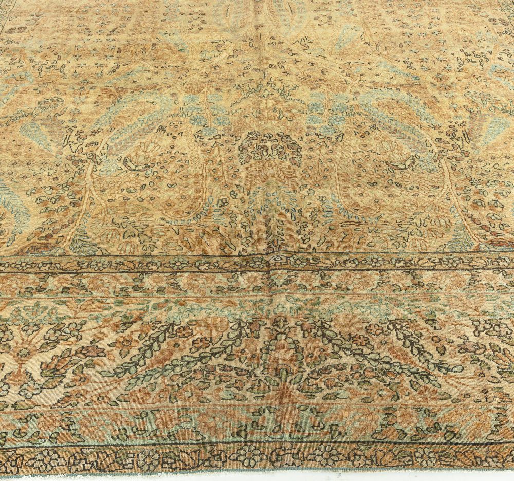 Authentic Early 20th Century Persian Kirman Botanic Carpet BB6391
