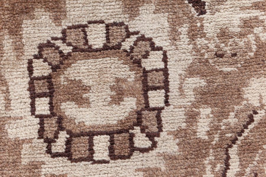 Antique Persian Malayer Brown Handwoven Wool Rug BB8450