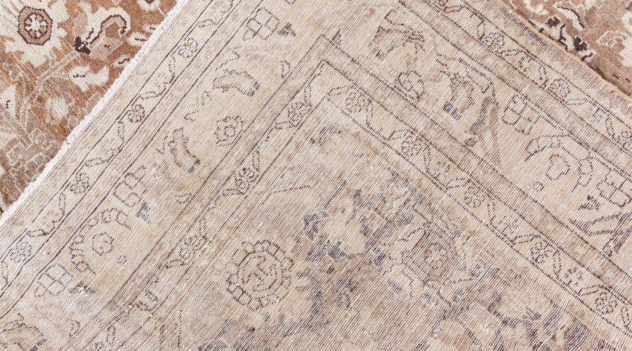 Antique Persian Malayer Brown Handwoven Wool Rug BB8450