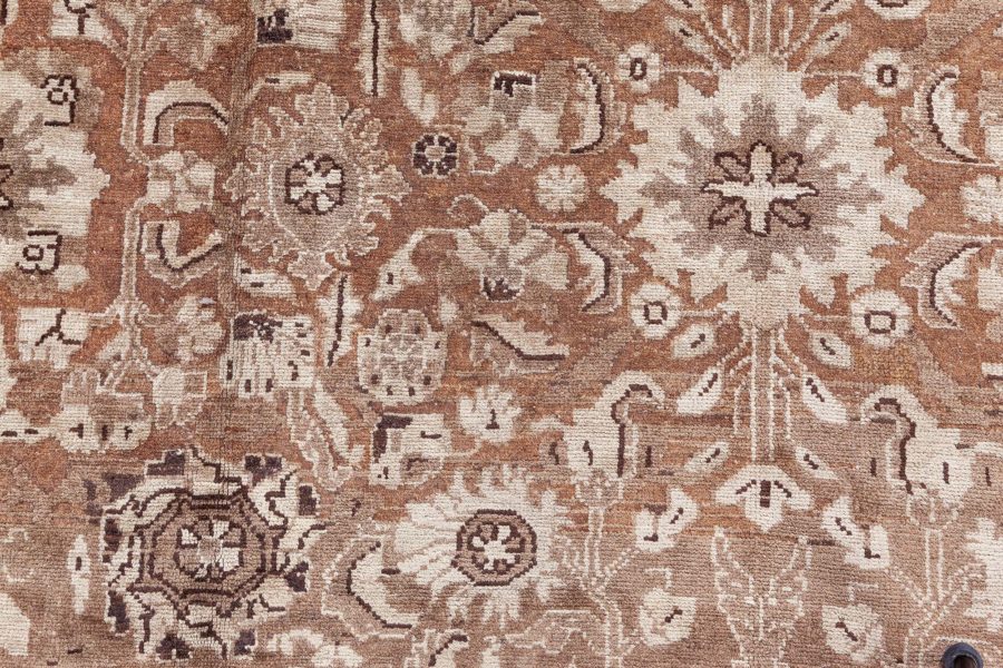 Antique Persian Malayer Brown Handwoven Wool Rug BB8450