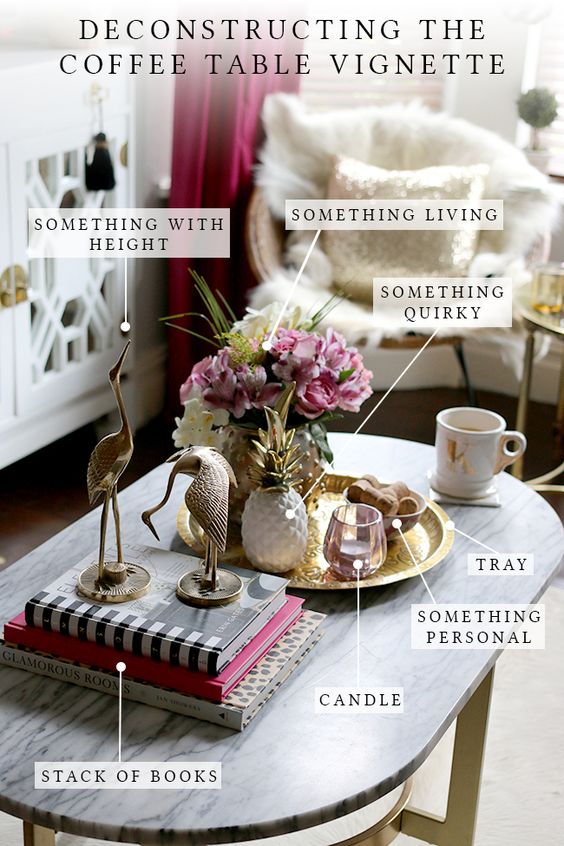 Image: Swoon Worthy coffee table styling, interior decor, interior decorating, living room decor, living room decorating, glamour interior, glamour decor