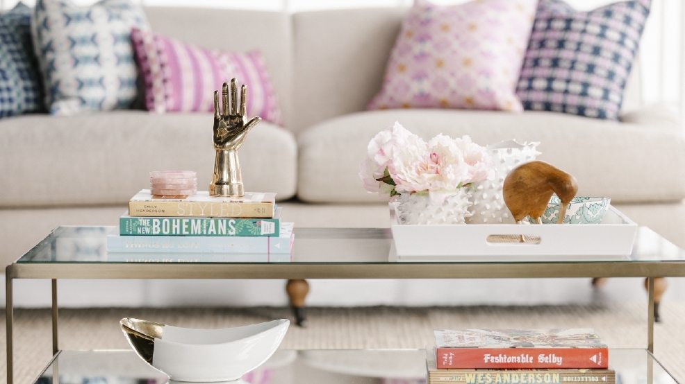 coffee table styling, interior decor, interior decorating, living room decor, living room decorating, glamour interior, glamour decor