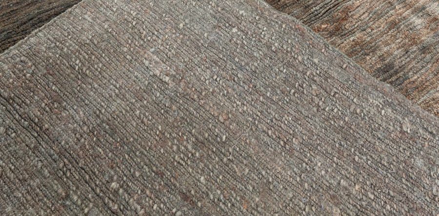 Doris Leslie Blau Collection Custom Brown Hand Knotted Hemp Carpet N11559