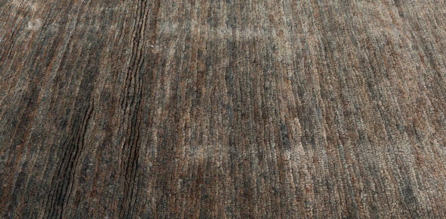 Doris Leslie Blau Collection Custom Brown Hand Knotted Hemp Carpet N11559