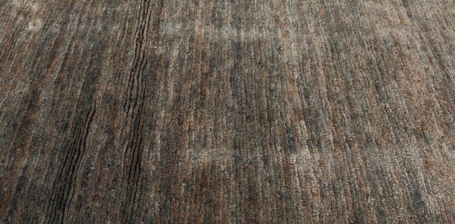 Doris Leslie Blau Collection Custom Brown Hand Knotted Hemp Carpet N11559