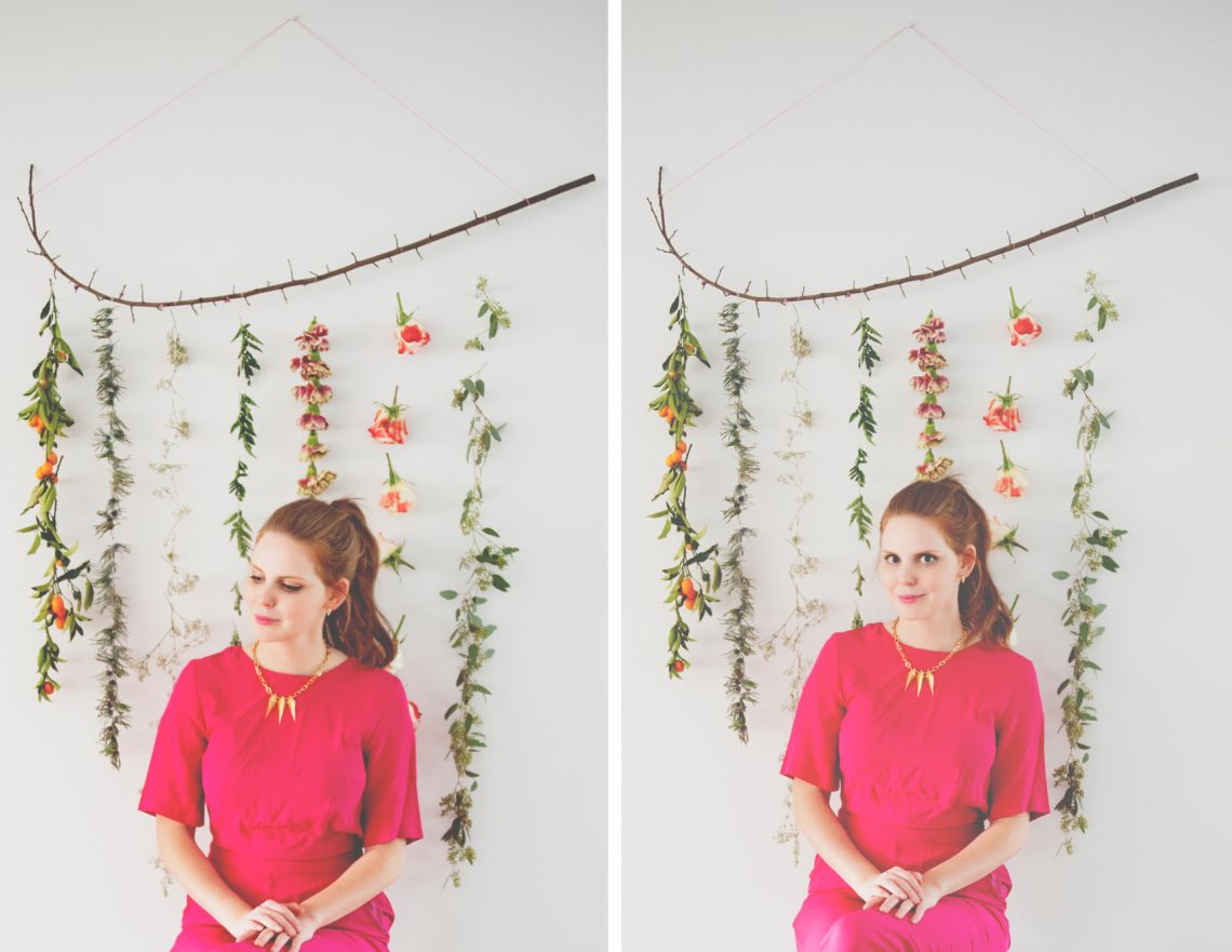 floral wall, flower wall, spring DIY, indoor plants, spring interior, Scandinavian interior, spring decor, Scandinavian decor, hanging flowers