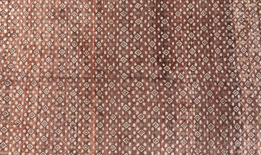 Antique Persian Malayer Chocolate Brown, Sandy Beige Hand Knotted Wool Rug BB6417