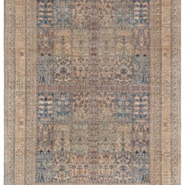 Kirman Persian Antique Allover Soft Beige Hand-Knotted Wool Rug – Circa 1900 BB6407