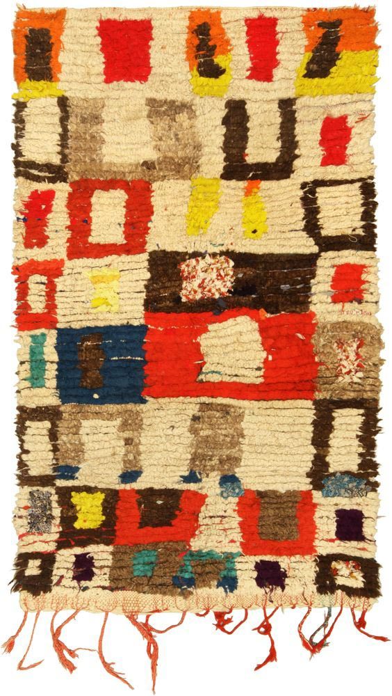Boucherouite Rugs, Moroccan rug by Doris Leslie Blau, boho interior decorating