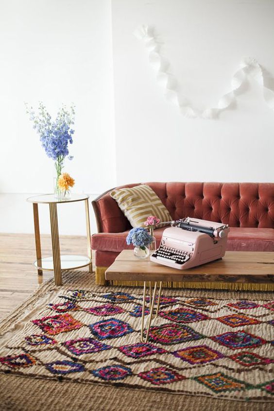 Moroccan rugs in living room, Moroccan rug