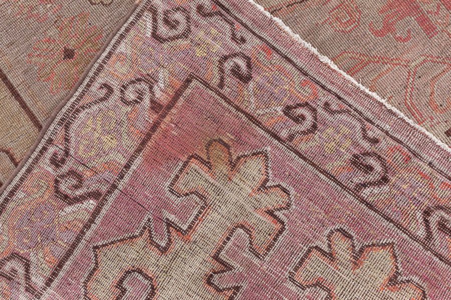 High-quality Samarkand Brown Handwoven Wool Rug BB8477