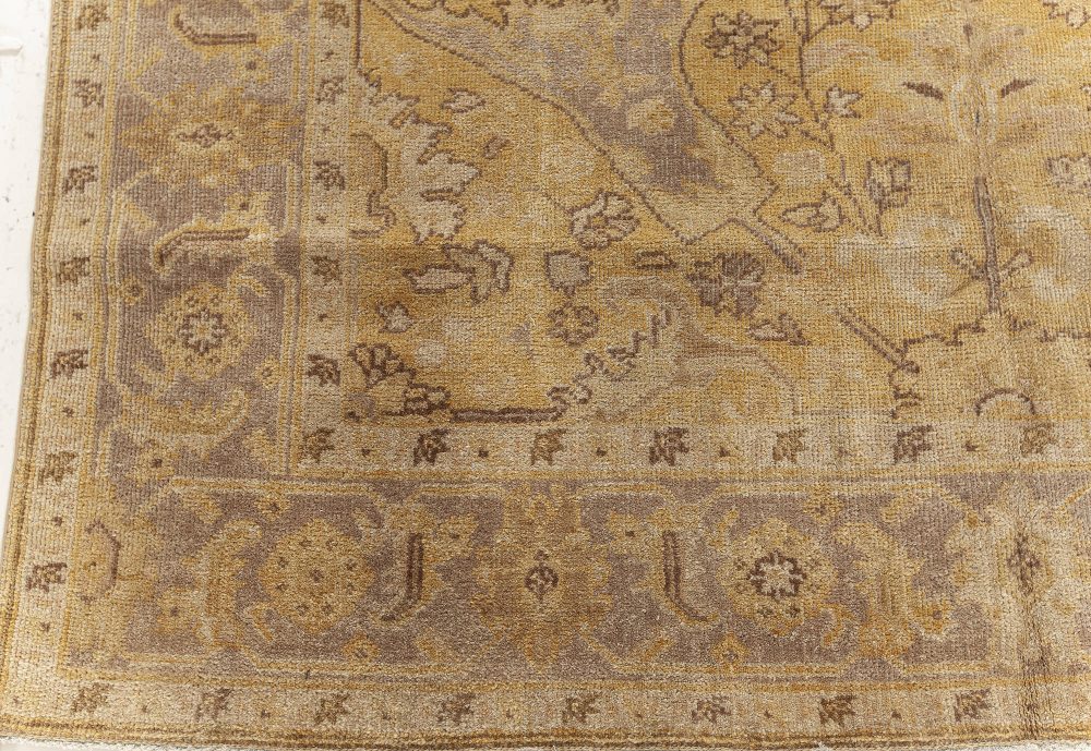 Doris Leslie Blau Collection Traditional Oriental Inspired Yellow Wool Rug N11648