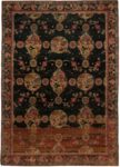 Authentic Indian Botanic Hand Knotted Wool Rug BB6435