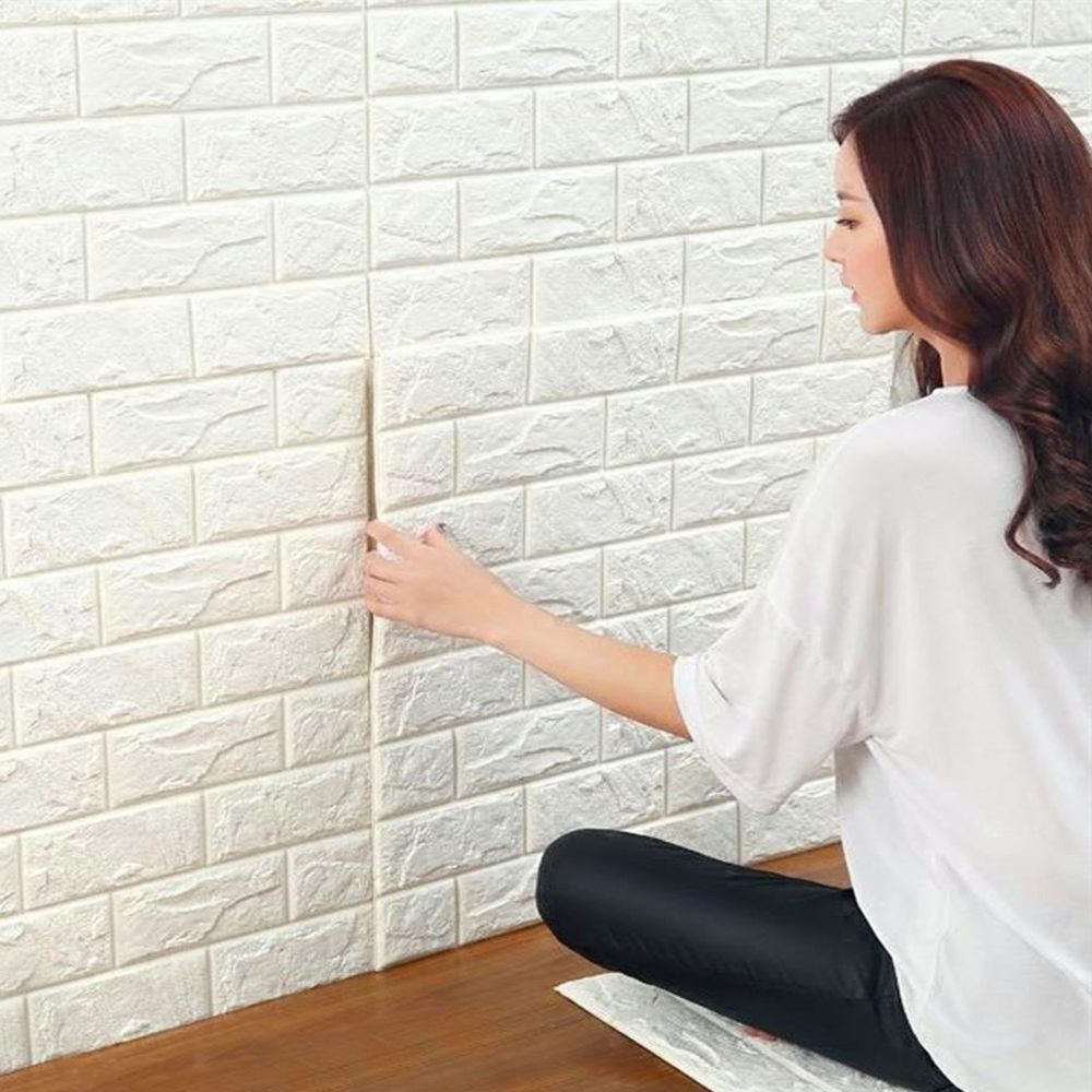 home decor tricks, wall bricks sticker, 3d wallpaper