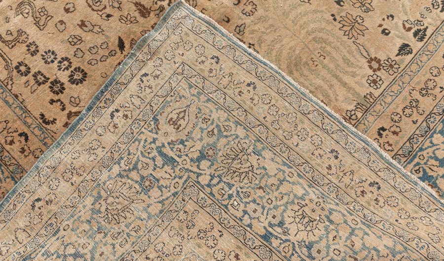 Authentic Persian Tabriz Botanic Hand Knotted Wool Rug BB6473